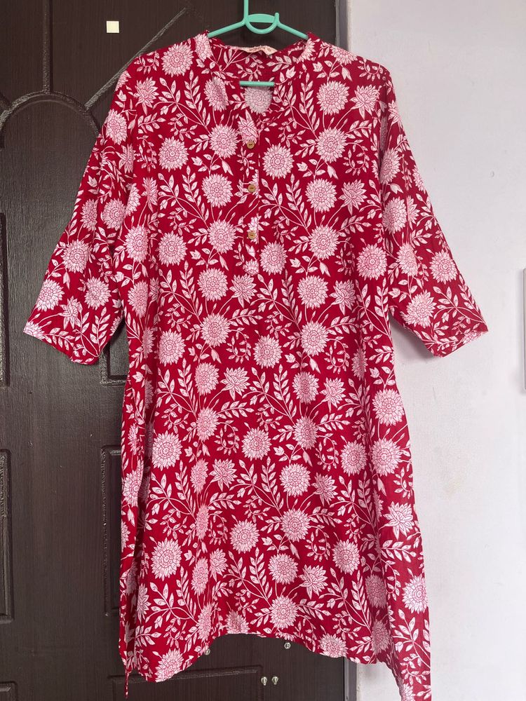 Floral Print Kurta