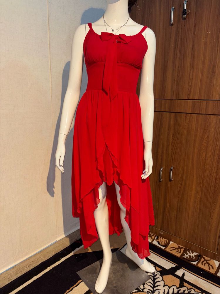 Red Asymmetric Dress