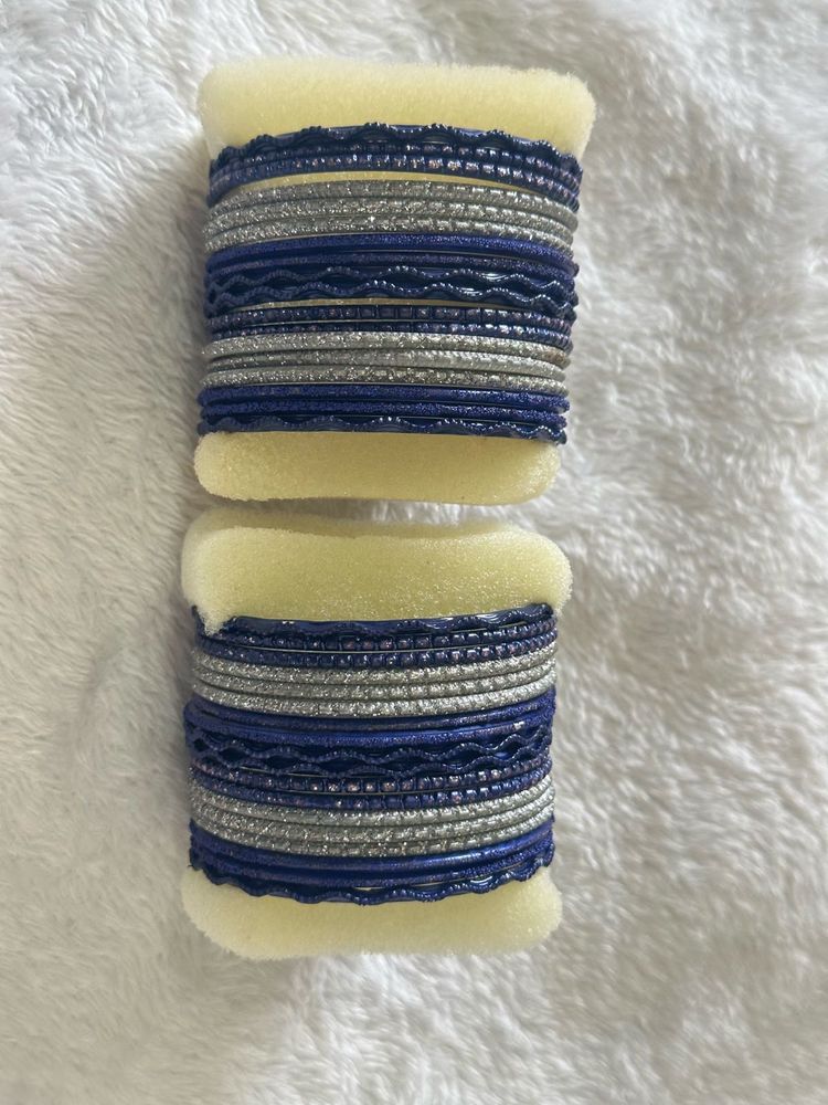 Blue &amp; Silver Bangles..