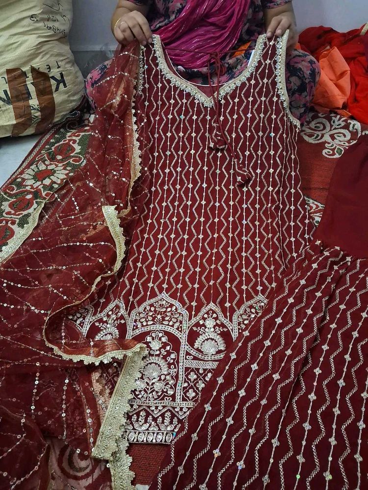 Heavy Party Wear Sharar Dress