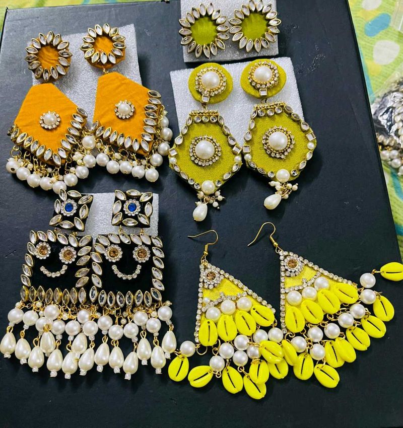 Hand Made 5 pair Combo Earrings