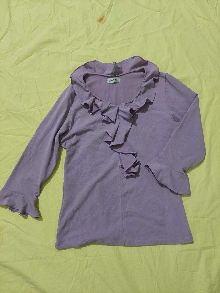 Lavender long sleeve top