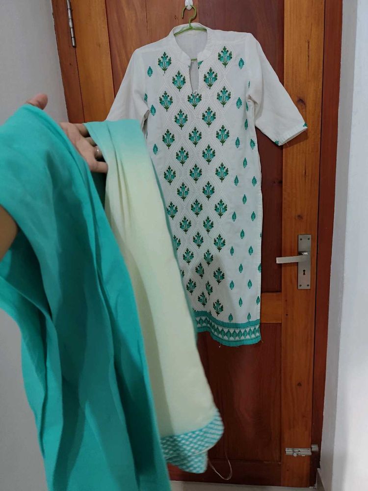 Embroidered Kurta with Dupatta