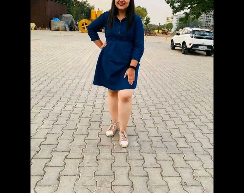 Blue Shirt Dress
