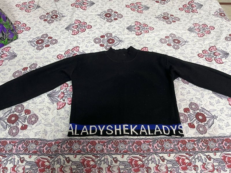 Crop Winter Thermal Sweater