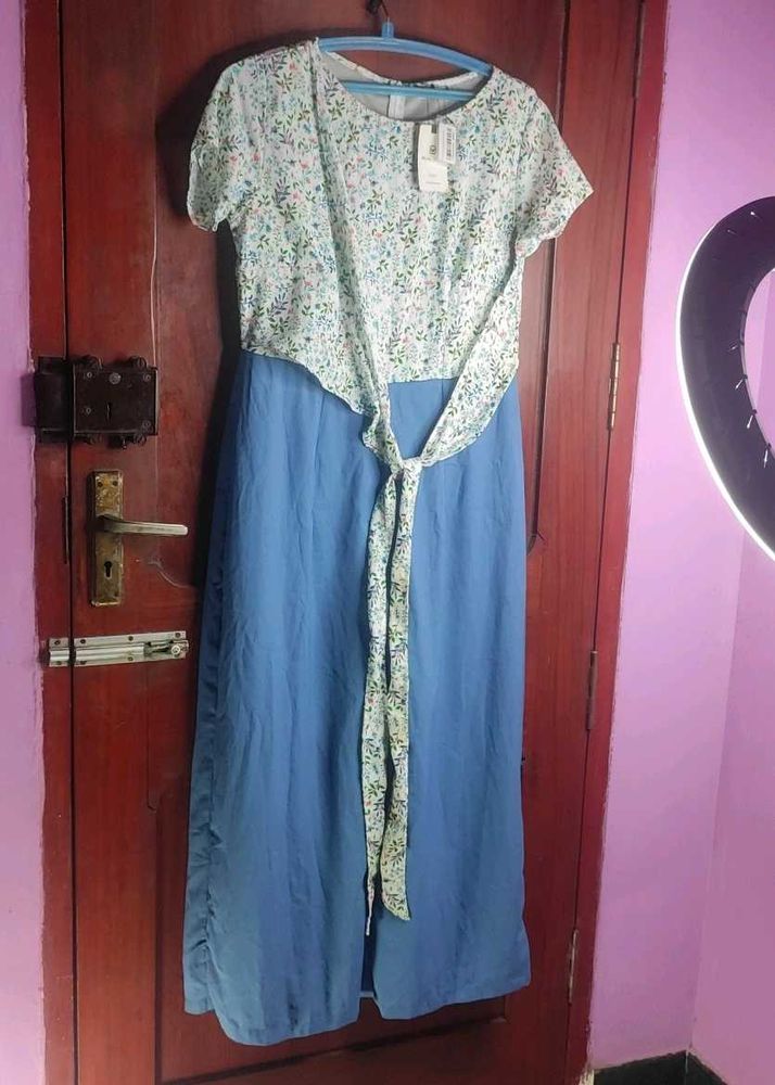 Floral Print Tie-up Dress