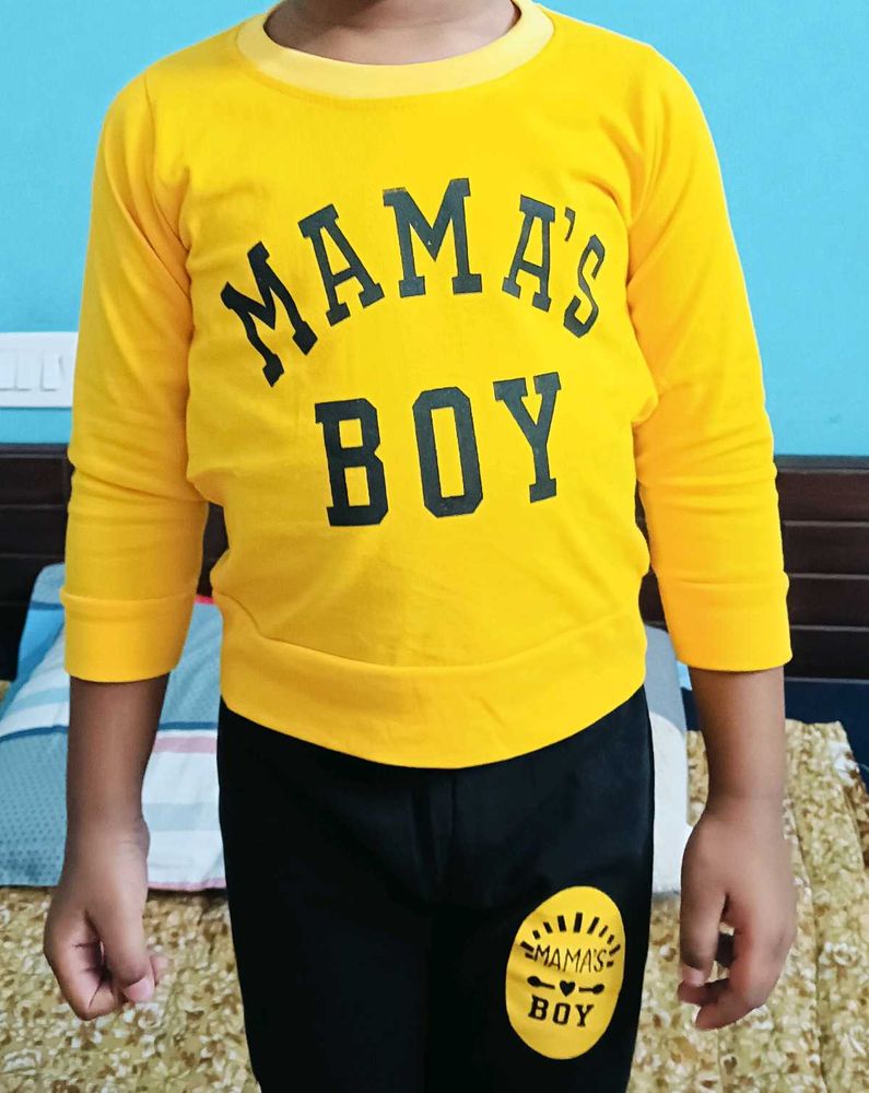 Baby Boy T Shirt Full Sleeves Vth 3/4th Pant