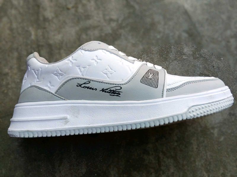 Louis Vuitton Inspired White Sneakers