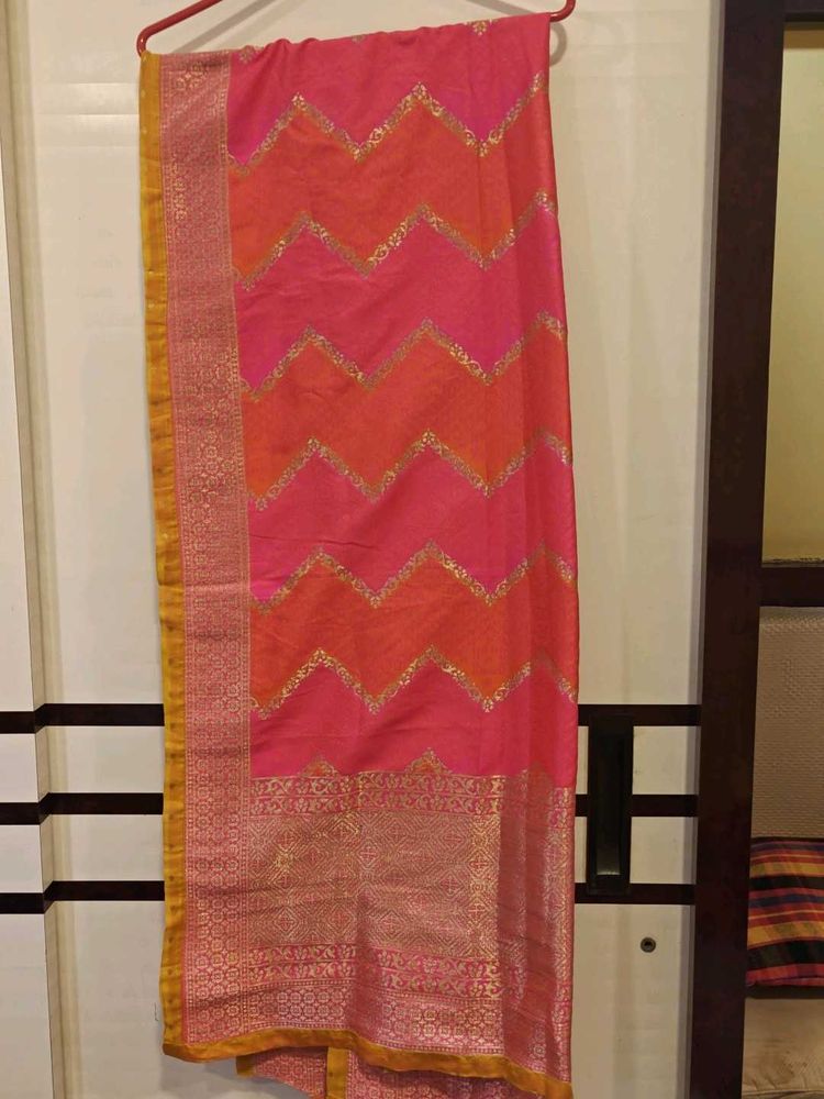 Pink &amp; Orange Dupatta