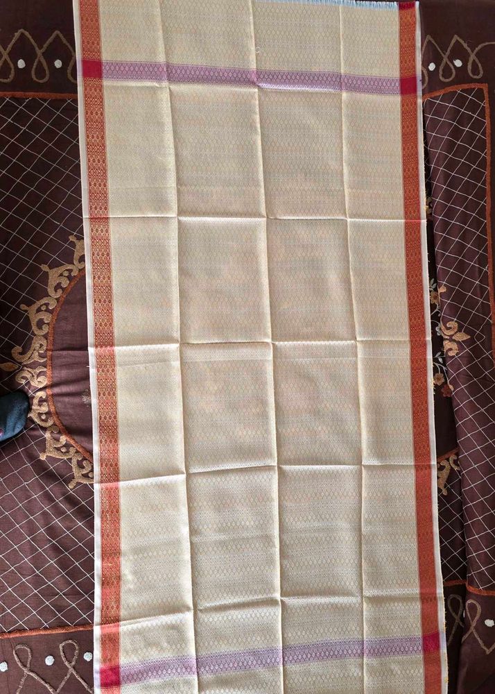 Peach coloured Cotton Shawl