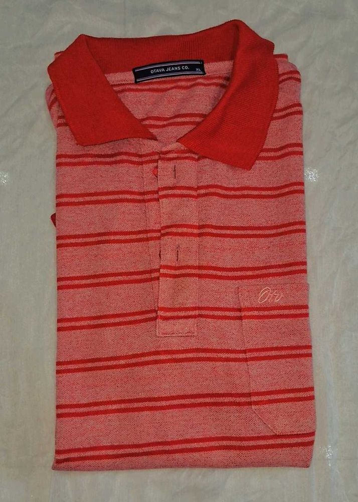 Striped Red Polo Shirt