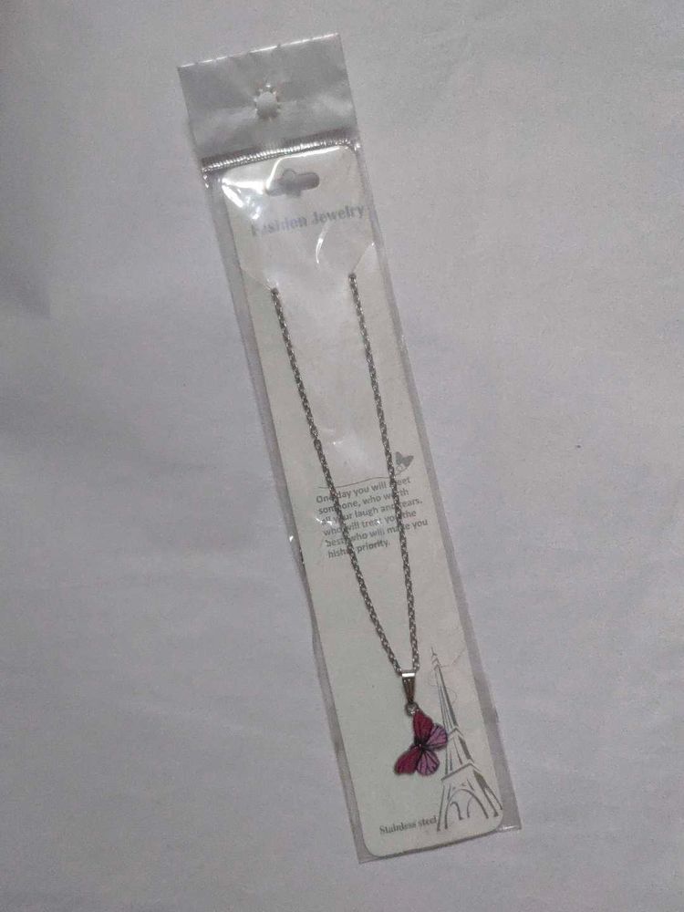 Butterfly Eiffel Tower Necklace