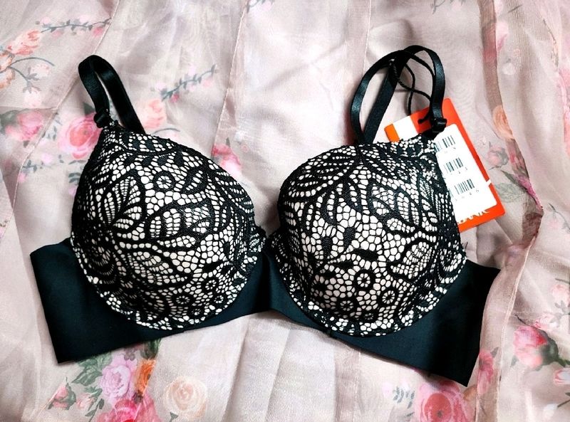 Lace Work Padded Pushup Bra