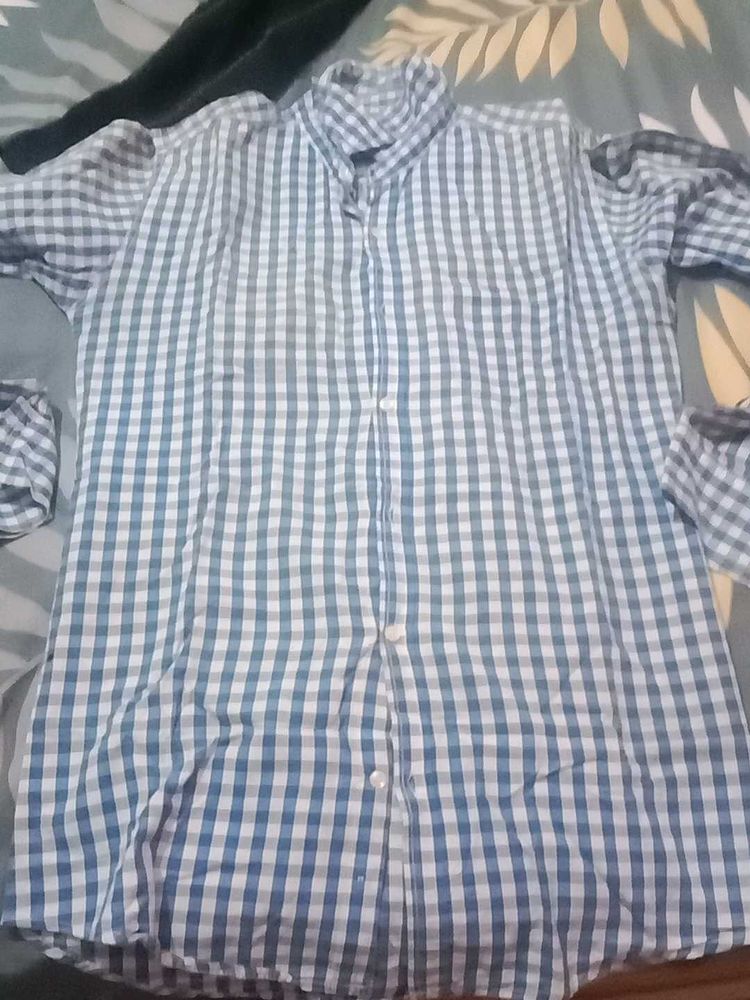 Checked Blue Shirt