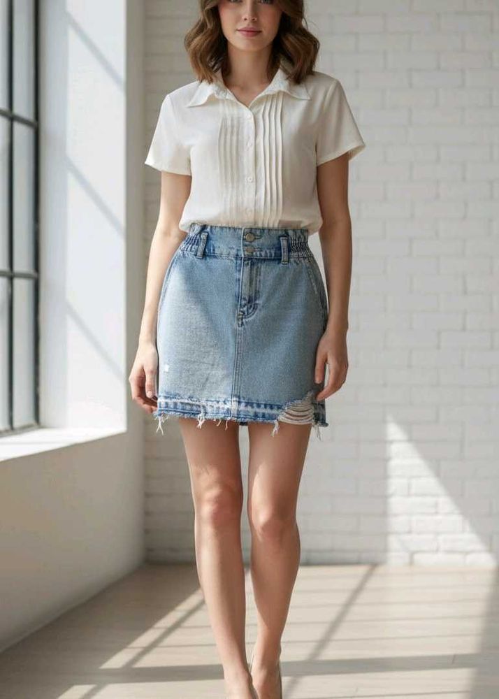 Denim Mini Skirt