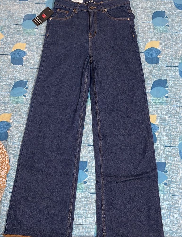 KOTTY Wide Leg Jeans - Dark Wash