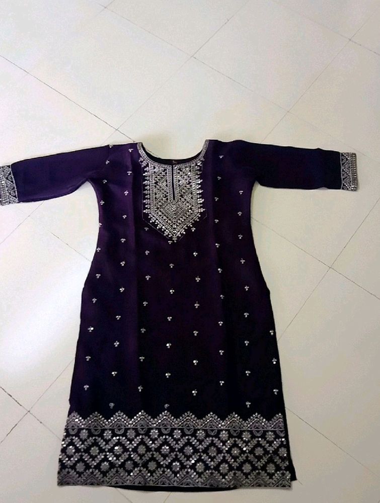 New Kurta Set Purple Colour XL Size
