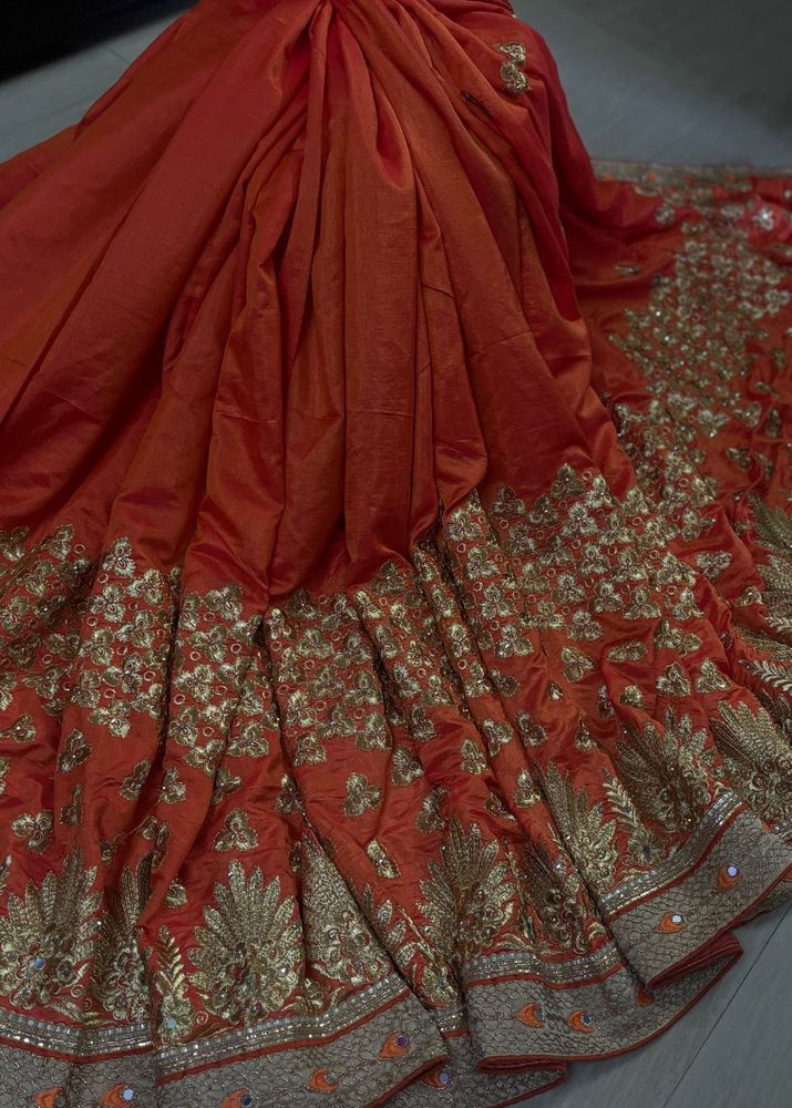 Gorgeous Orange Saree