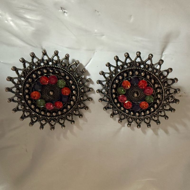 Boho Chic Colorful Stud Earrings