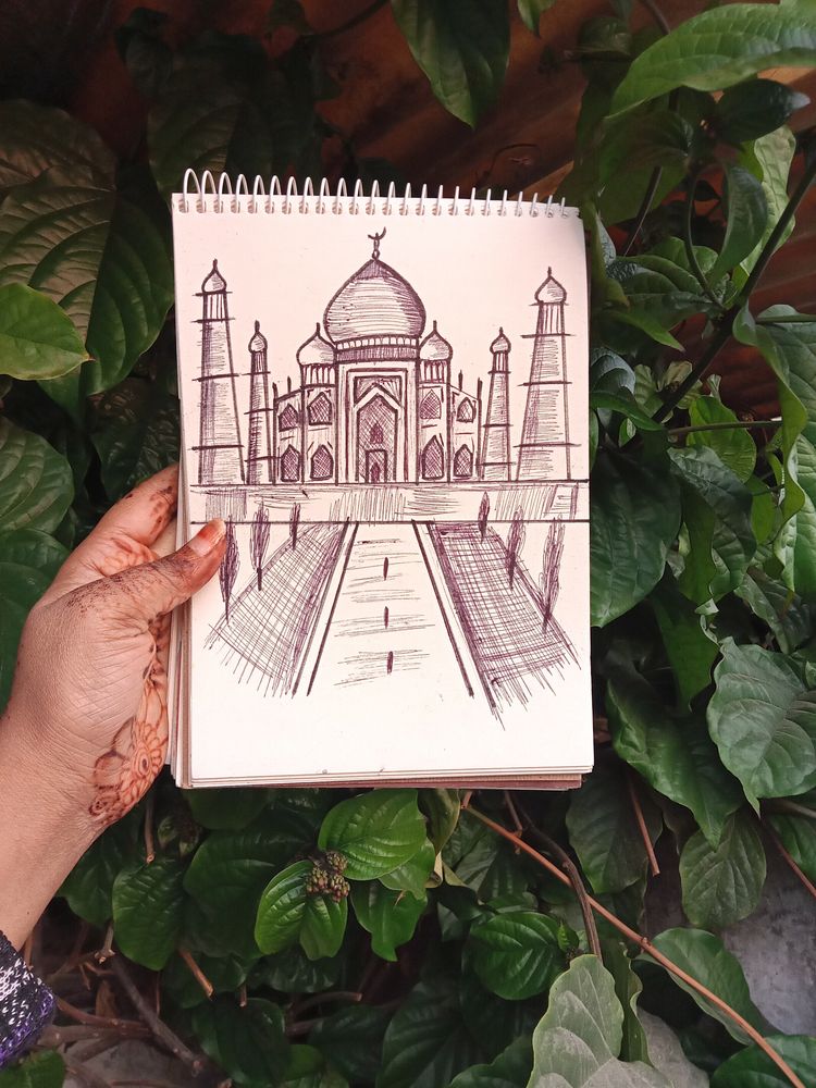 beautiful Taj Pen Art