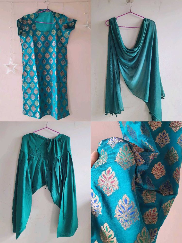 Brocade Kurta Dupatta Set