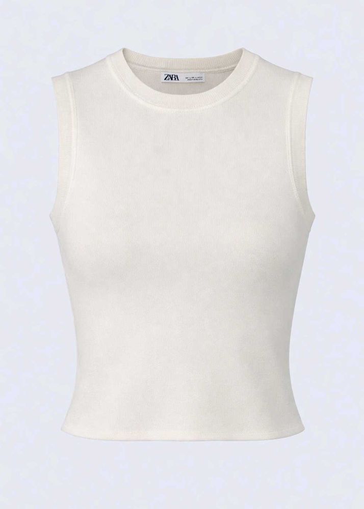Zara Ribbed Knit Sleeveless Top