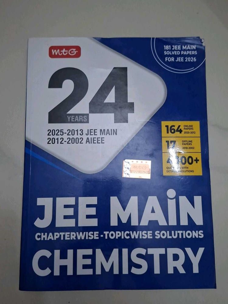 JEE Main Chemistry - 24 Years