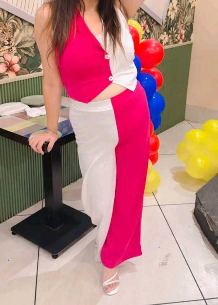 Pink &amp; White Co-ord Set