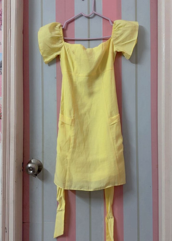 ZARA Butter Yellow Dress
