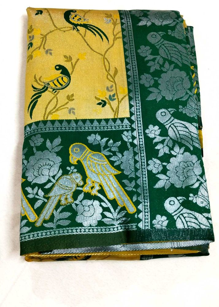 Tissue Silk Saree With Blouse Piece