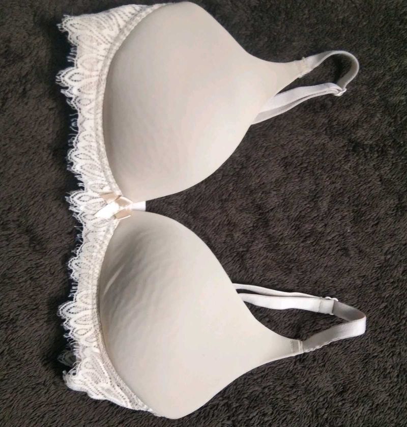 cream &amp; nude colour soft padded bra Combo
