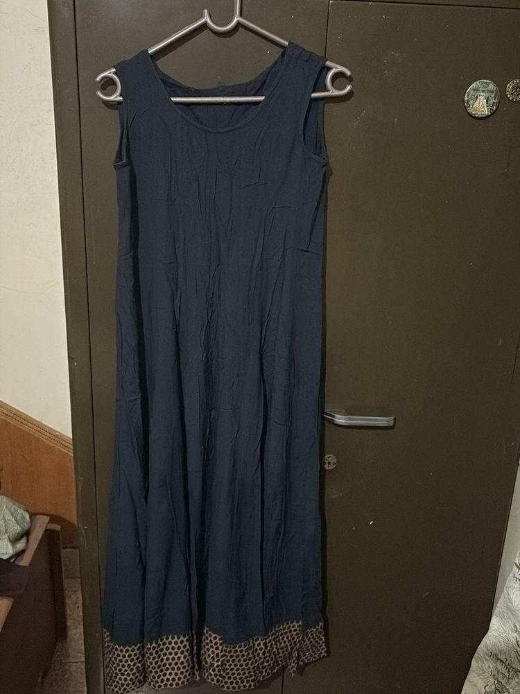 Elegant Navy Blue Maxi Dress