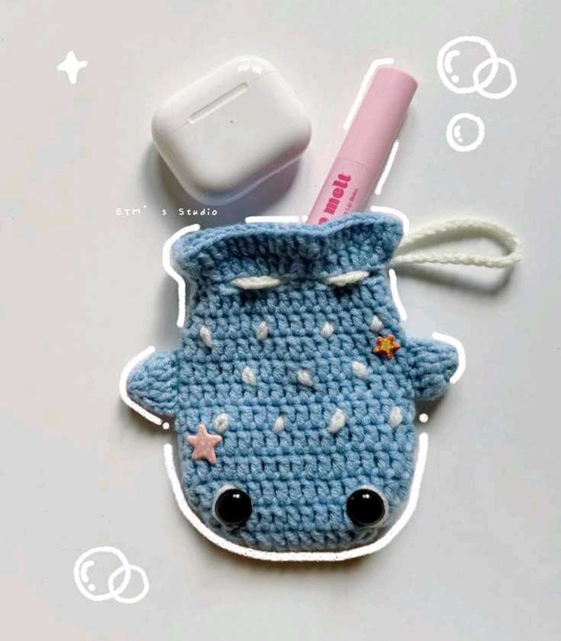 Crochet Whale Pouch