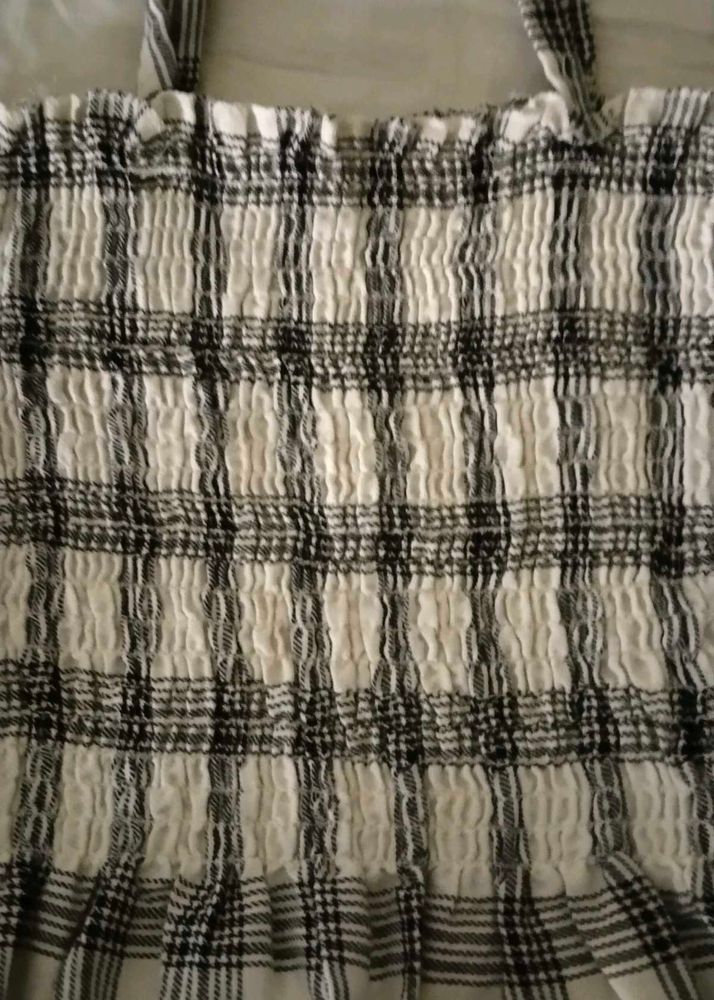 Plaid Smocked Tank Top