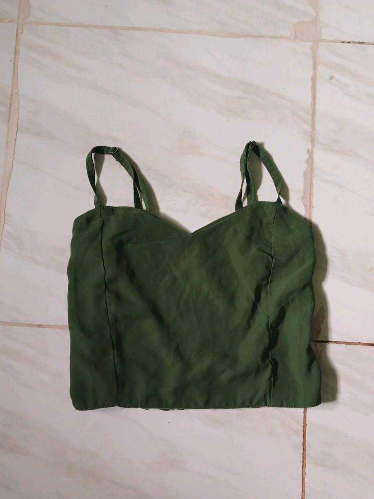SALEEE!!! NEW Olive Green Cropped Tank