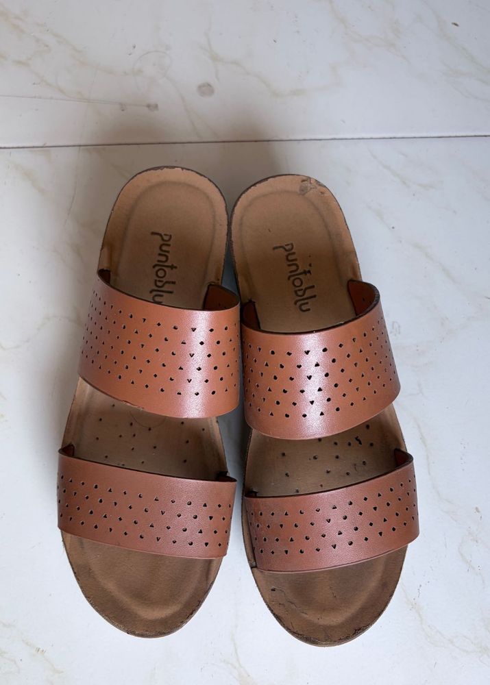 Puntoblu Brown Leather Heels