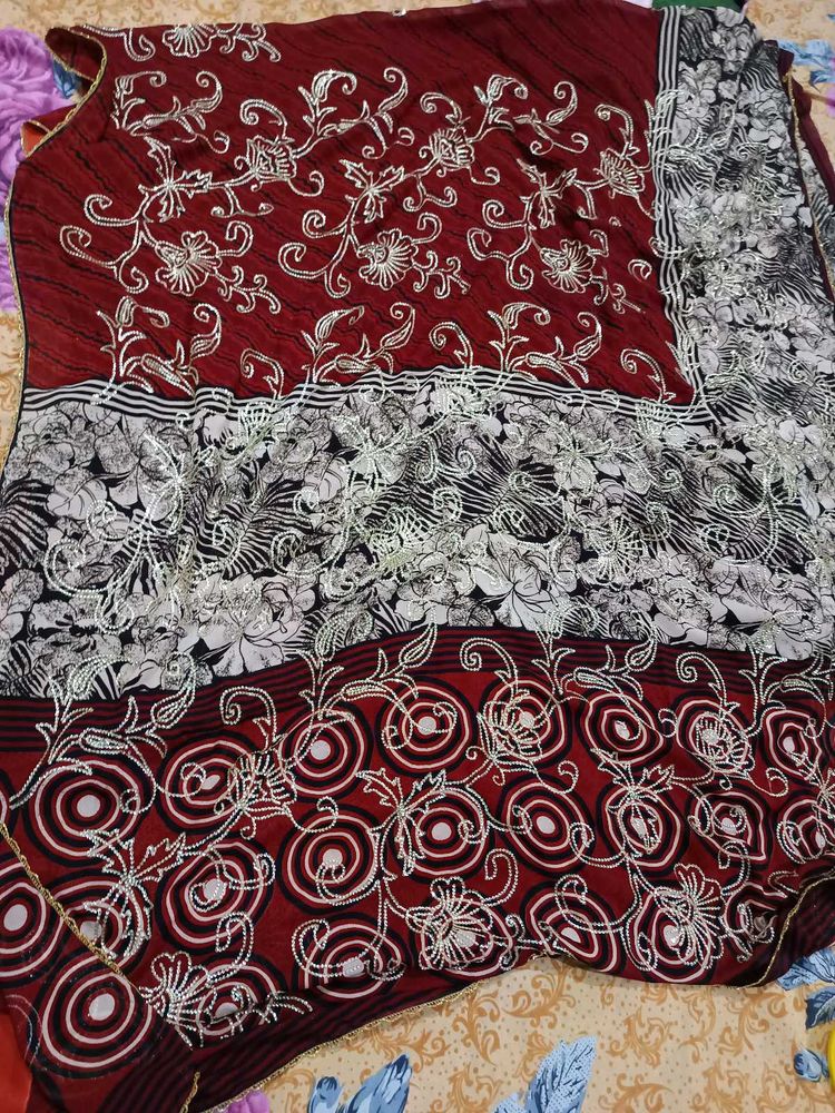 Floral Print Saree