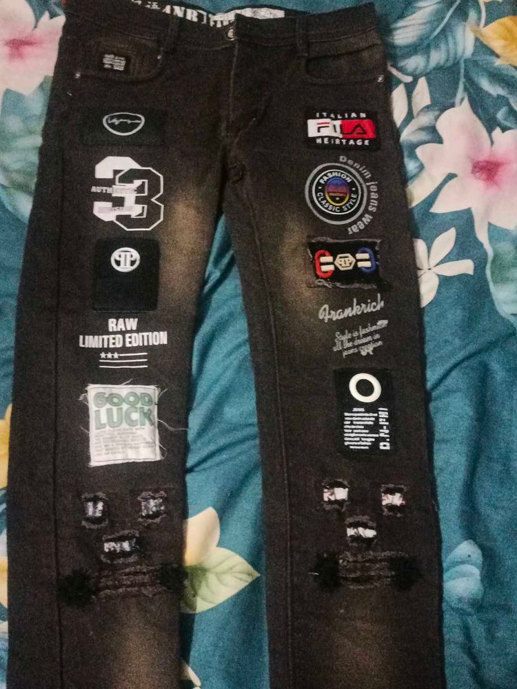 Patchwork Denim Jeans