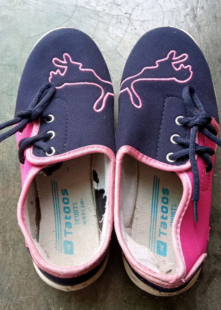 Tattoos Sports Women Shoes Pink And Blue Colour Uk