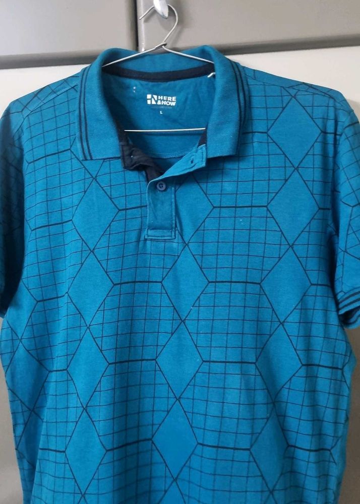Blue Patterned Shirt