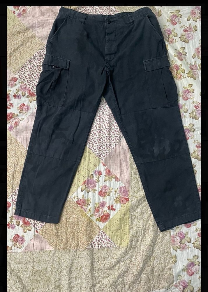Cargo Military Black Washed 6 Pocket