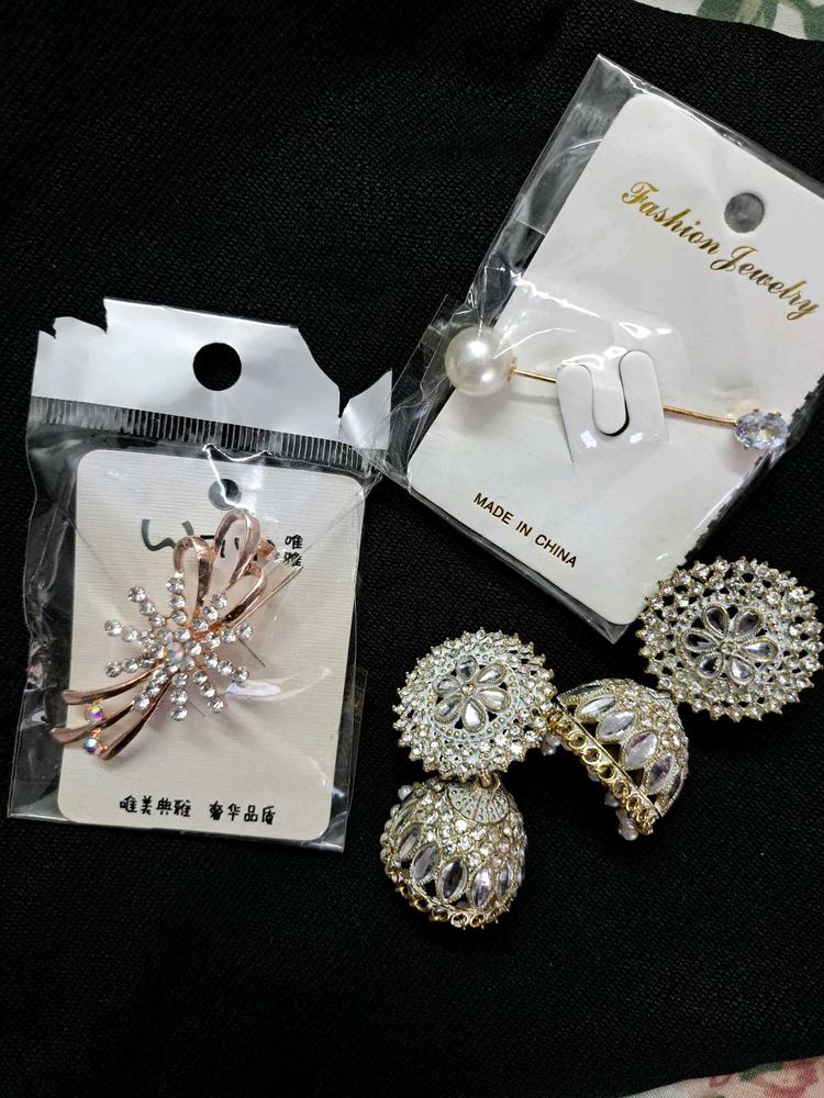 Jhumka And Brooch