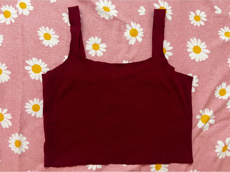 Red Cami Crop Top