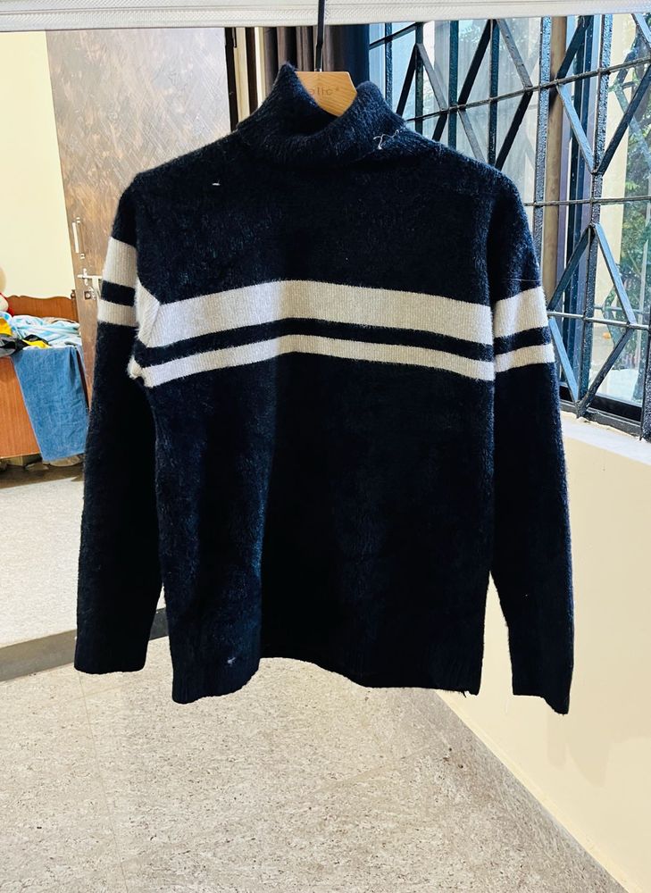 Striped Turtleneck Sweater