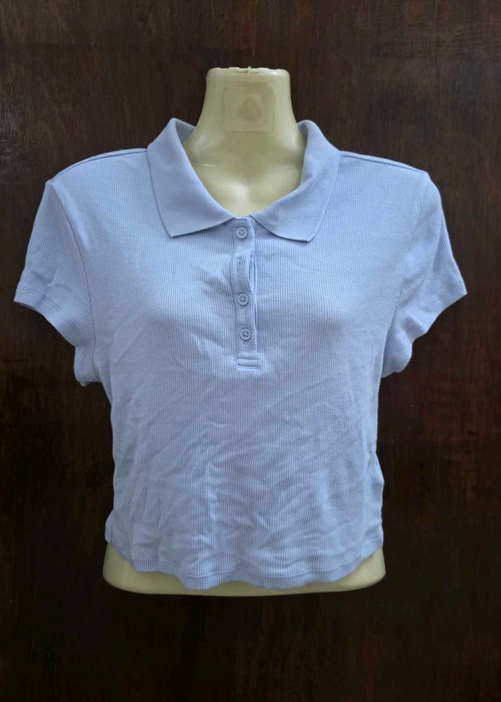 H&amp;M Cute Blue Crop Top