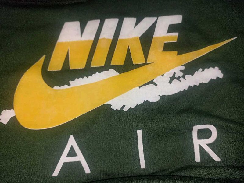 Nike cropped Air Green hoodie