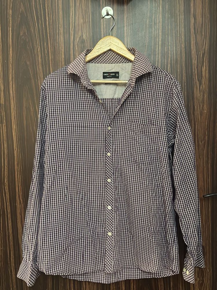 Lavender Check Shirt Men 💜