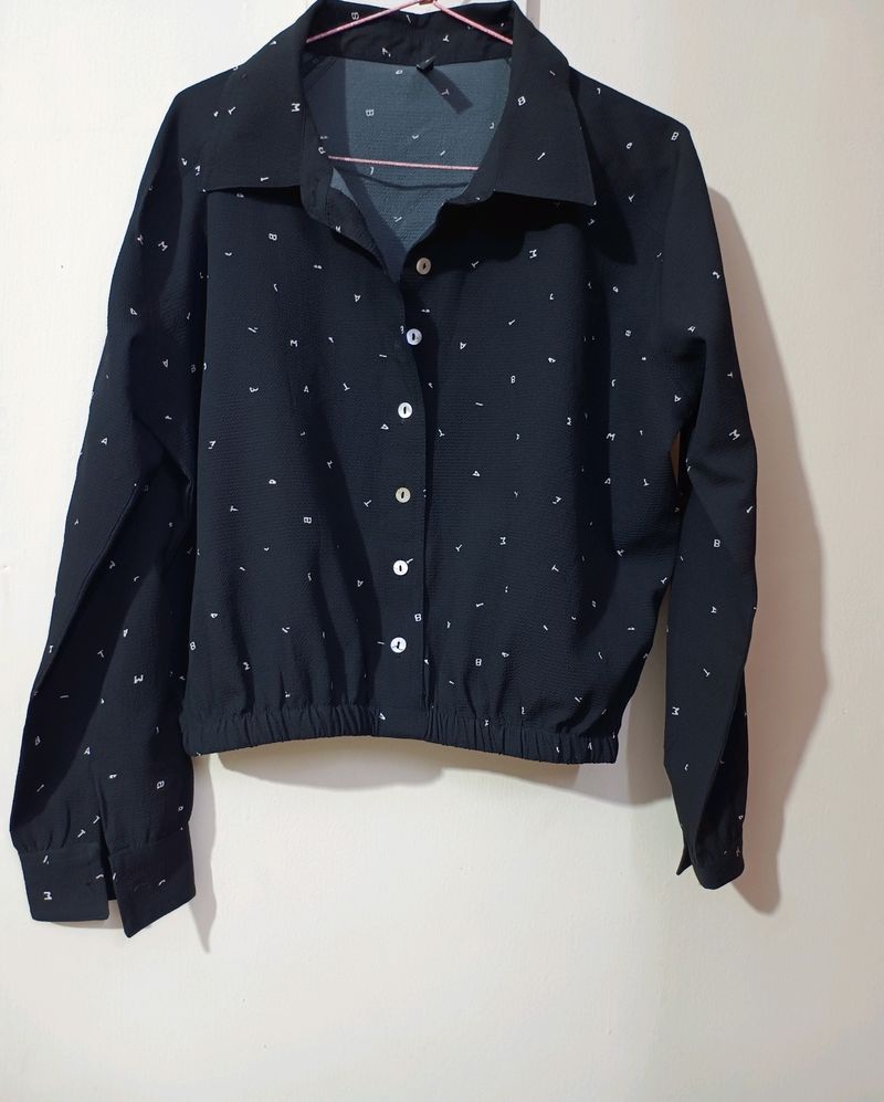 Crop Black Shirt