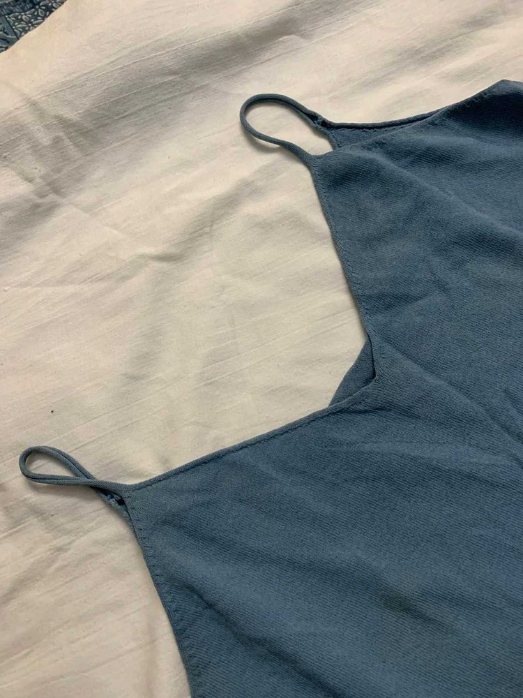Blue V-neck Cami Tank