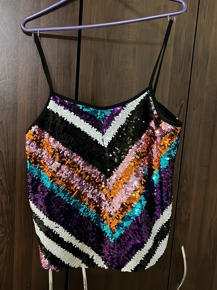 Fully Embellished Multi Coloured Party Top